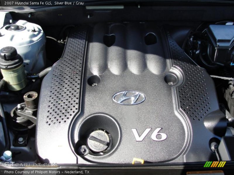 Silver Blue / Gray 2007 Hyundai Santa Fe GLS