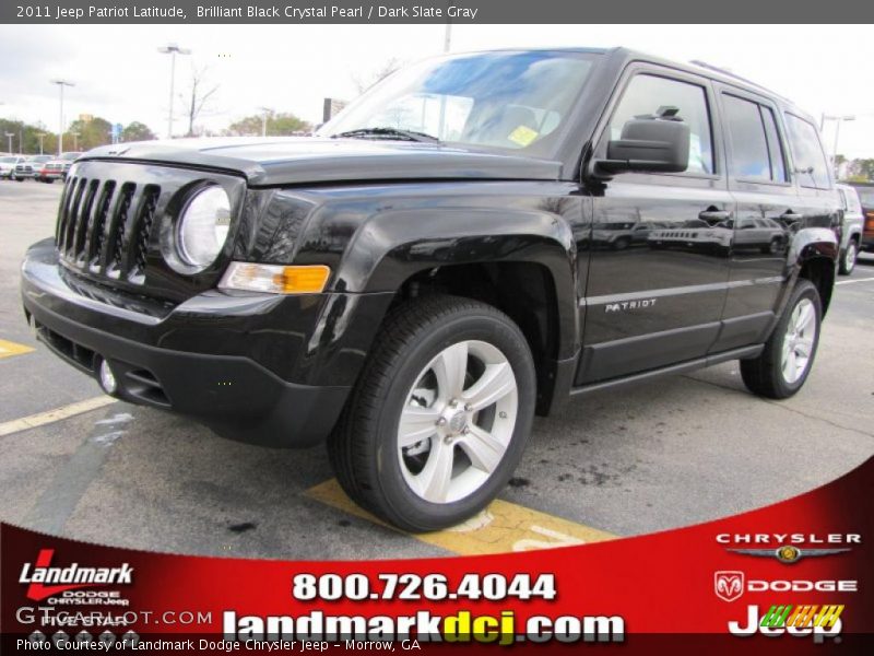 Brilliant Black Crystal Pearl / Dark Slate Gray 2011 Jeep Patriot Latitude