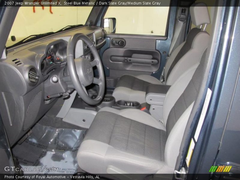 Steel Blue Metallic / Dark Slate Gray/Medium Slate Gray 2007 Jeep Wrangler Unlimited X