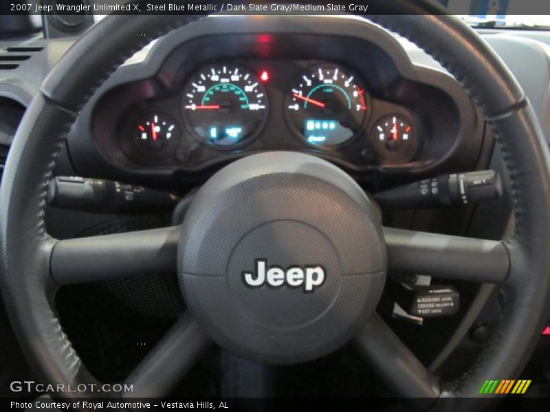 Steel Blue Metallic / Dark Slate Gray/Medium Slate Gray 2007 Jeep Wrangler Unlimited X
