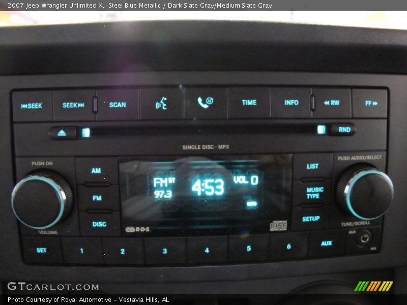 Steel Blue Metallic / Dark Slate Gray/Medium Slate Gray 2007 Jeep Wrangler Unlimited X