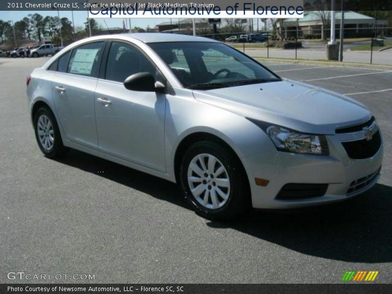 Silver Ice Metallic / Jet Black/Medium Titanium 2011 Chevrolet Cruze LS