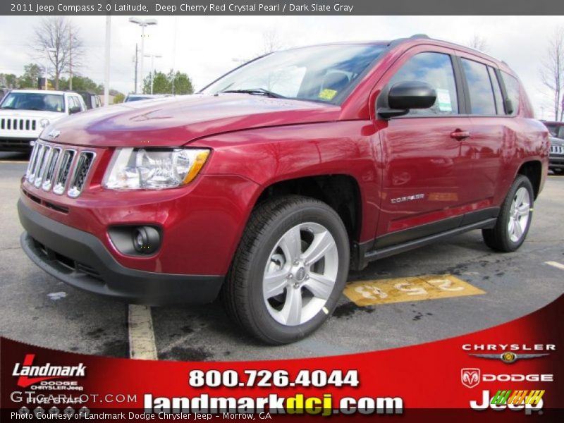 Deep Cherry Red Crystal Pearl / Dark Slate Gray 2011 Jeep Compass 2.0 Latitude
