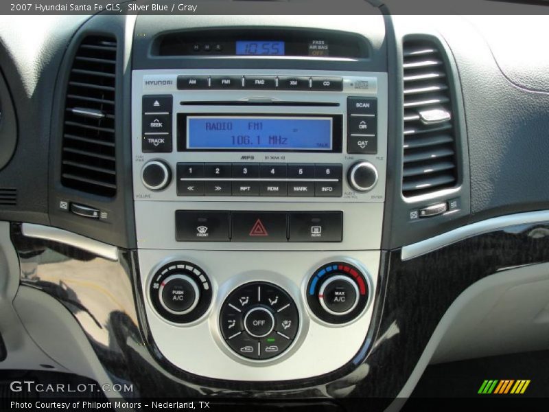 Silver Blue / Gray 2007 Hyundai Santa Fe GLS