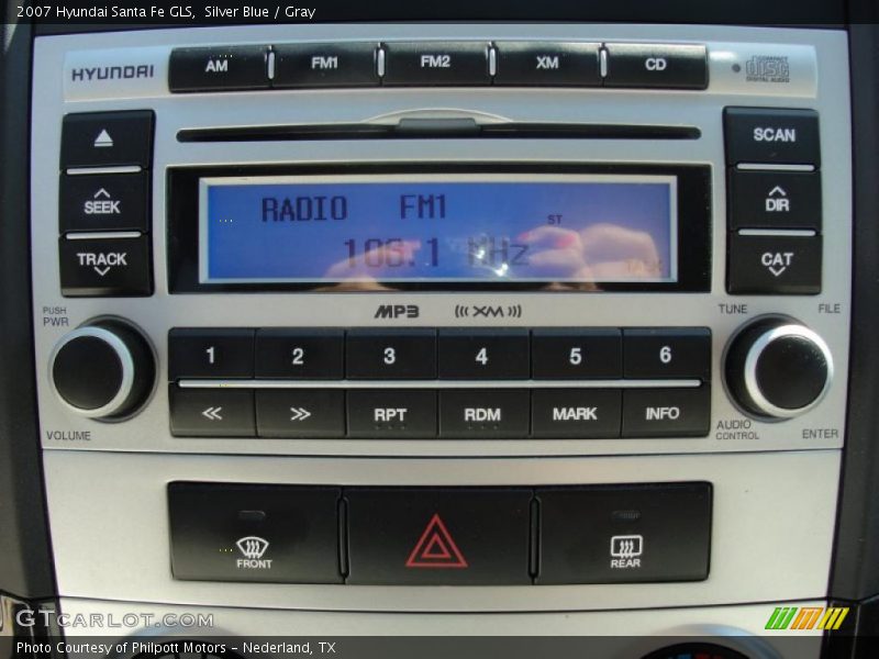 Silver Blue / Gray 2007 Hyundai Santa Fe GLS
