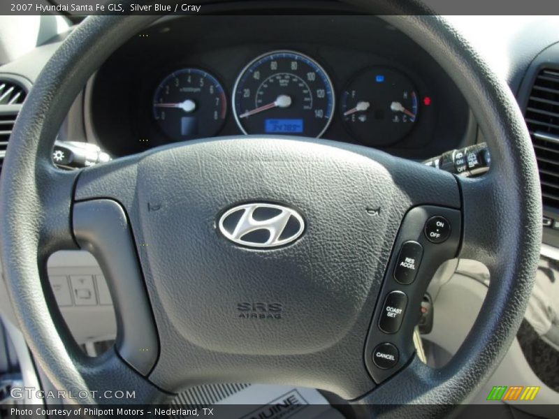 Silver Blue / Gray 2007 Hyundai Santa Fe GLS