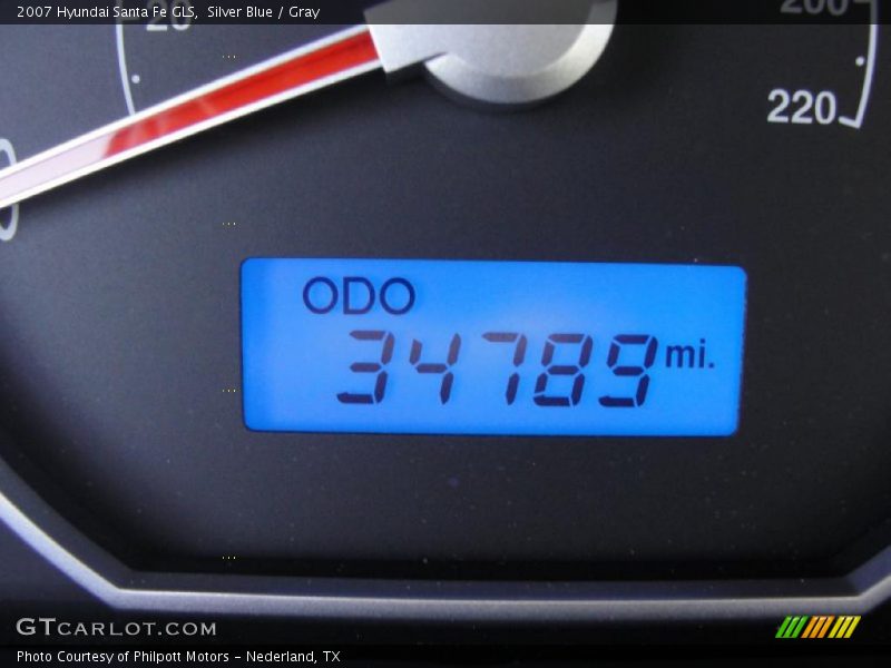 Silver Blue / Gray 2007 Hyundai Santa Fe GLS