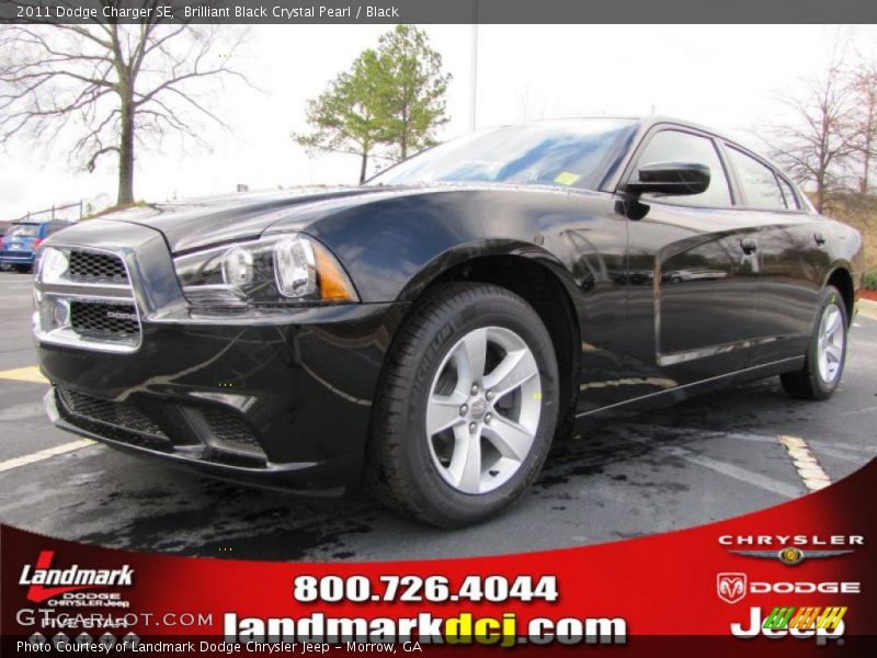 Brilliant Black Crystal Pearl / Black 2011 Dodge Charger SE