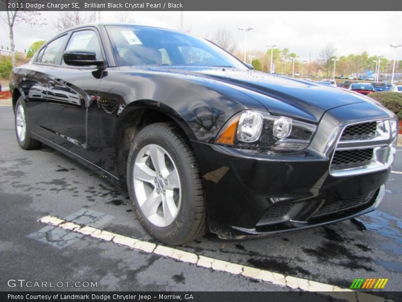 Brilliant Black Crystal Pearl / Black 2011 Dodge Charger SE