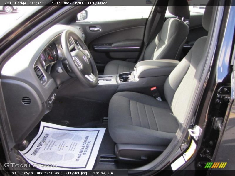 Brilliant Black Crystal Pearl / Black 2011 Dodge Charger SE