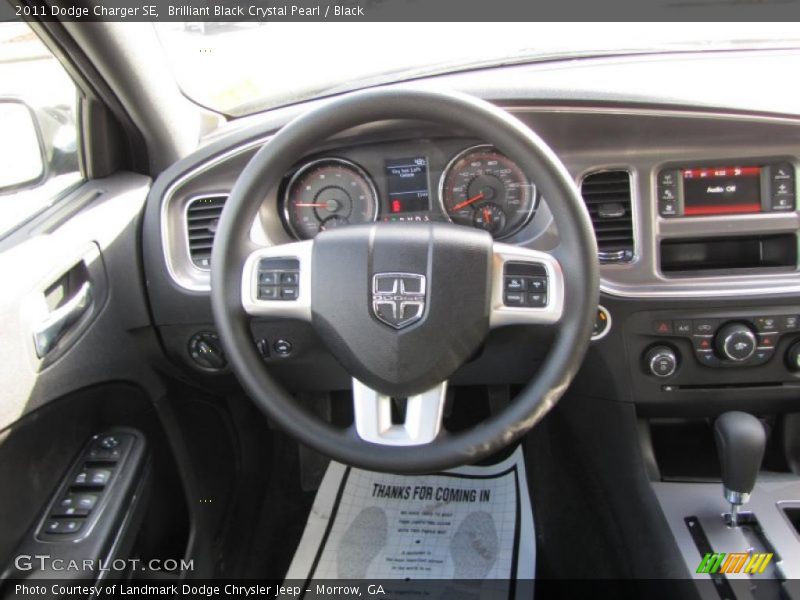 Brilliant Black Crystal Pearl / Black 2011 Dodge Charger SE