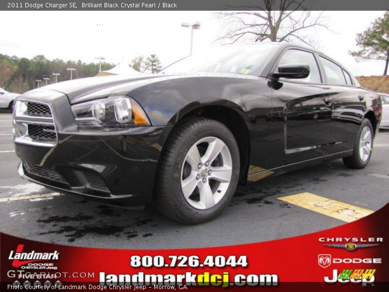 Brilliant Black Crystal Pearl / Black 2011 Dodge Charger SE
