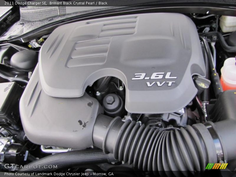 Brilliant Black Crystal Pearl / Black 2011 Dodge Charger SE