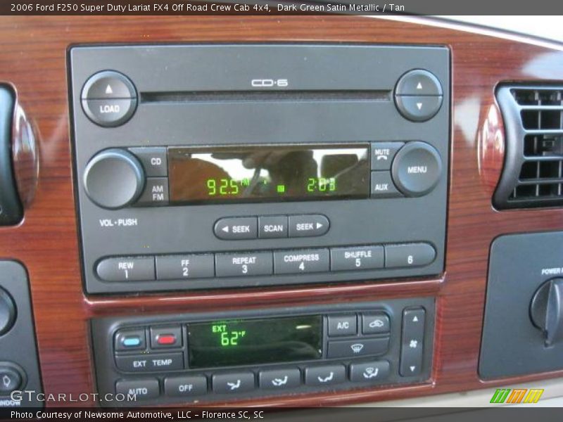 Dark Green Satin Metallic / Tan 2006 Ford F250 Super Duty Lariat FX4 Off Road Crew Cab 4x4