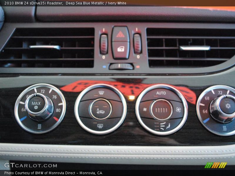 Controls of 2010 Z4 sDrive35i Roadster