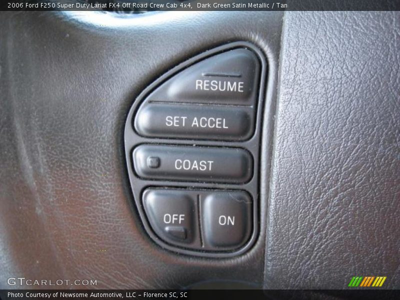 Dark Green Satin Metallic / Tan 2006 Ford F250 Super Duty Lariat FX4 Off Road Crew Cab 4x4