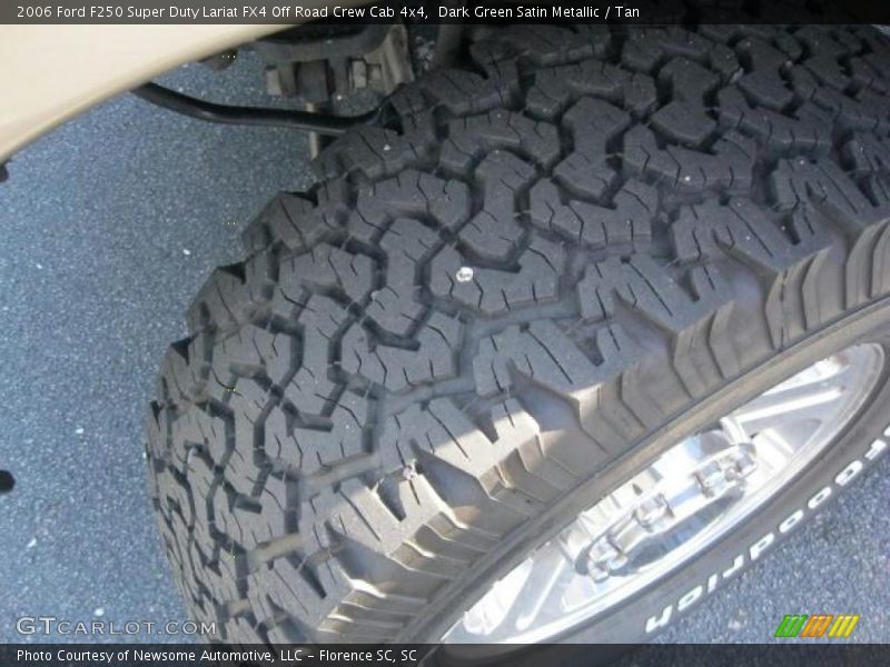 Dark Green Satin Metallic / Tan 2006 Ford F250 Super Duty Lariat FX4 Off Road Crew Cab 4x4