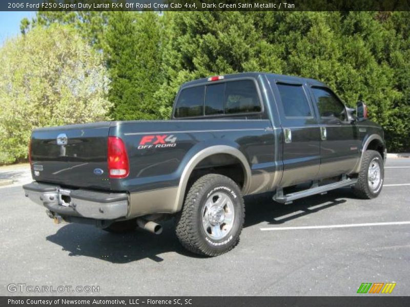 Dark Green Satin Metallic / Tan 2006 Ford F250 Super Duty Lariat FX4 Off Road Crew Cab 4x4