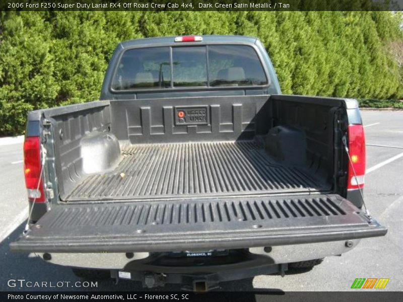 Dark Green Satin Metallic / Tan 2006 Ford F250 Super Duty Lariat FX4 Off Road Crew Cab 4x4