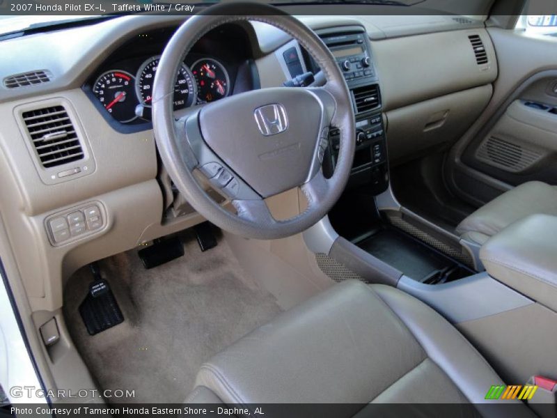 Taffeta White / Gray 2007 Honda Pilot EX-L