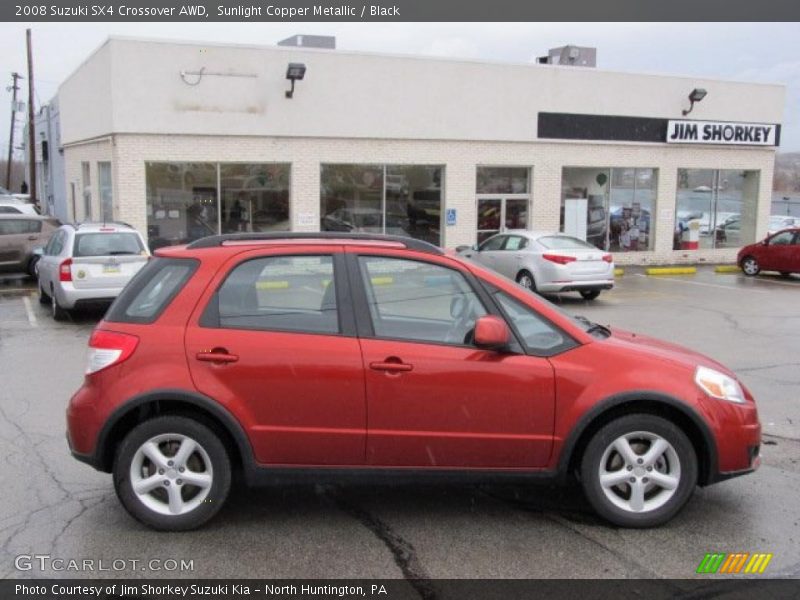 Sunlight Copper Metallic / Black 2008 Suzuki SX4 Crossover AWD