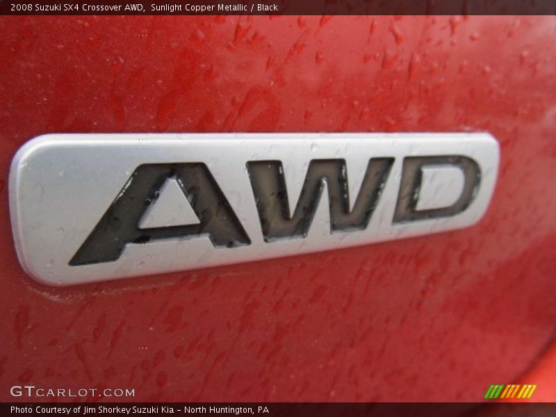 Sunlight Copper Metallic / Black 2008 Suzuki SX4 Crossover AWD