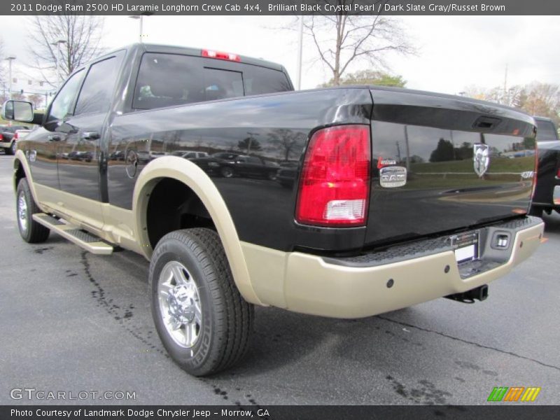 Brilliant Black Crystal Pearl / Dark Slate Gray/Russet Brown 2011 Dodge Ram 2500 HD Laramie Longhorn Crew Cab 4x4