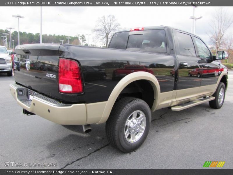 Brilliant Black Crystal Pearl / Dark Slate Gray/Russet Brown 2011 Dodge Ram 2500 HD Laramie Longhorn Crew Cab 4x4