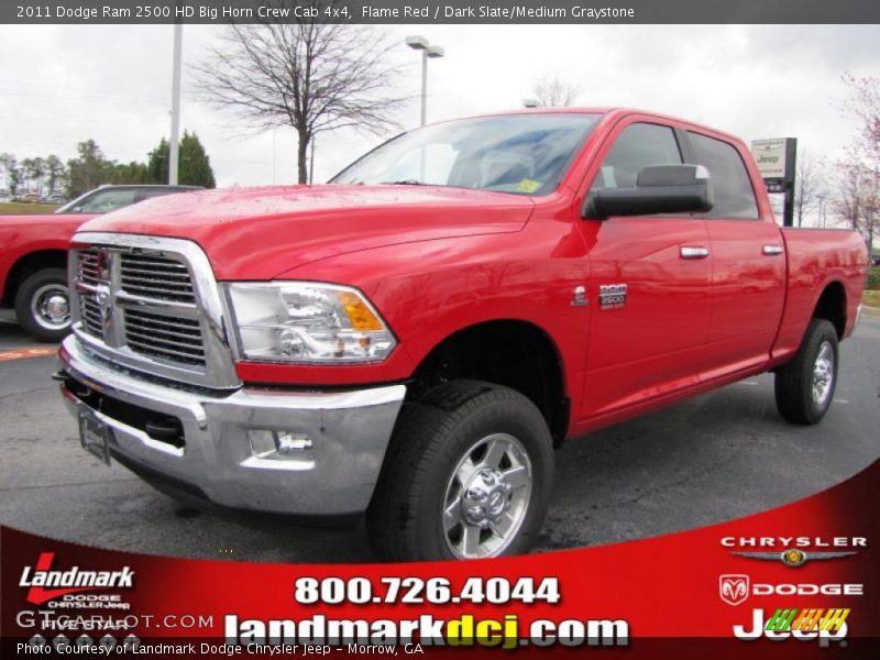 Flame Red / Dark Slate/Medium Graystone 2011 Dodge Ram 2500 HD Big Horn Crew Cab 4x4