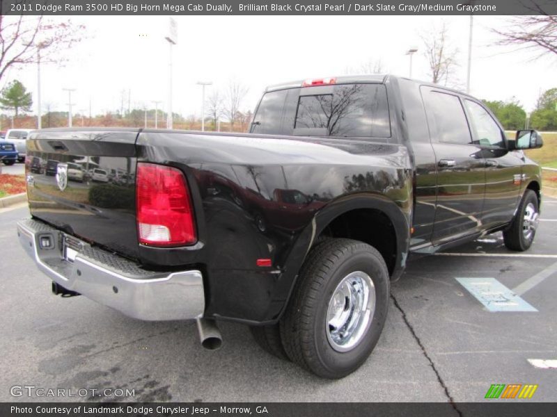 Brilliant Black Crystal Pearl / Dark Slate Gray/Medium Graystone 2011 Dodge Ram 3500 HD Big Horn Mega Cab Dually