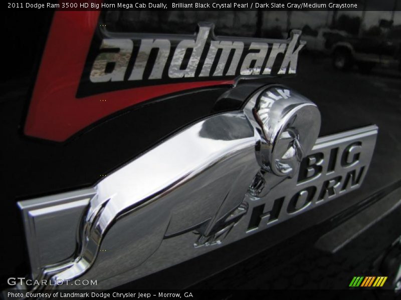 Brilliant Black Crystal Pearl / Dark Slate Gray/Medium Graystone 2011 Dodge Ram 3500 HD Big Horn Mega Cab Dually