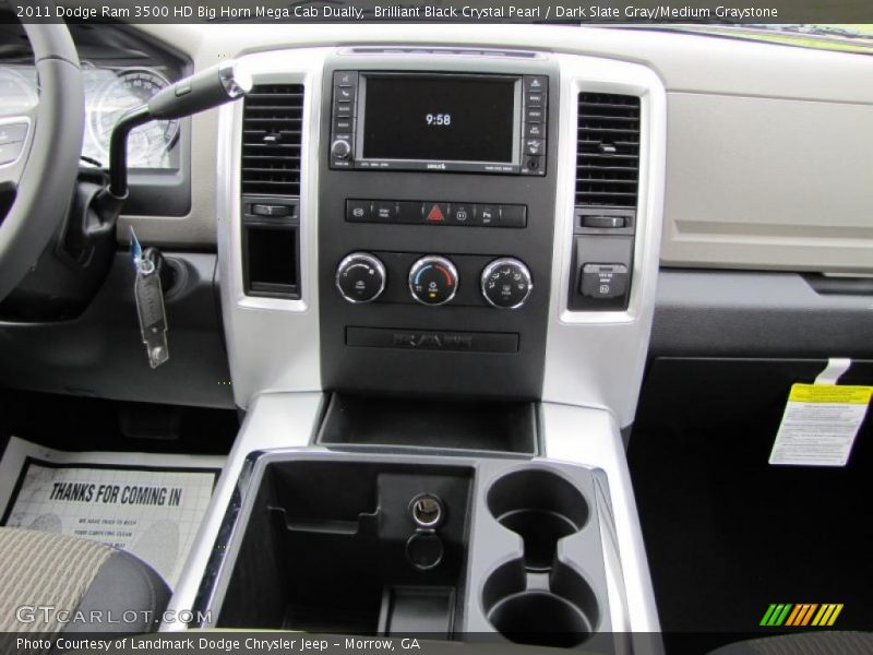Brilliant Black Crystal Pearl / Dark Slate Gray/Medium Graystone 2011 Dodge Ram 3500 HD Big Horn Mega Cab Dually