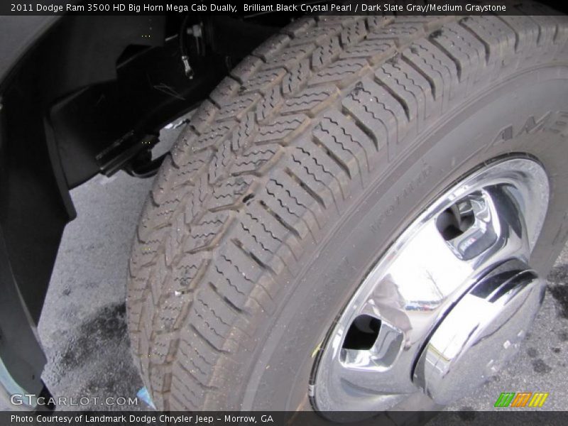 Brilliant Black Crystal Pearl / Dark Slate Gray/Medium Graystone 2011 Dodge Ram 3500 HD Big Horn Mega Cab Dually