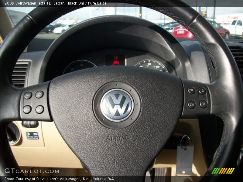 Black Uni / Pure Beige 2009 Volkswagen Jetta TDI Sedan