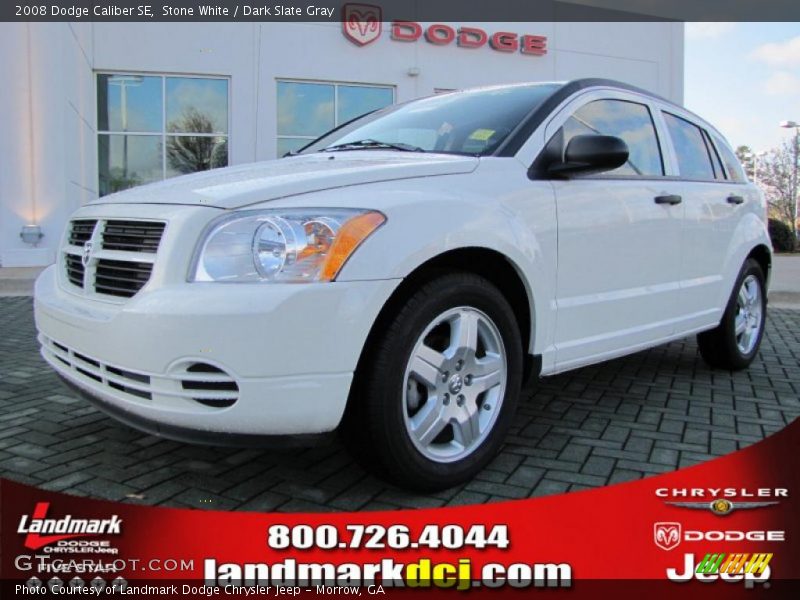 Stone White / Dark Slate Gray 2008 Dodge Caliber SE