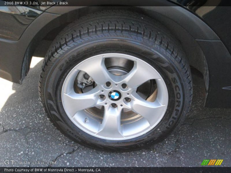 Jet Black / Black 2008 BMW X3 3.0si