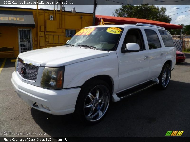 Aspen White / Shale 2002 Cadillac Escalade AWD