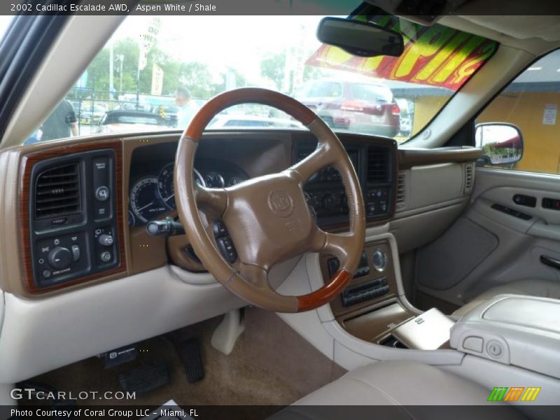 Aspen White / Shale 2002 Cadillac Escalade AWD