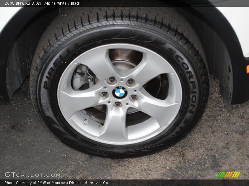 Alpine White / Black 2008 BMW X3 3.0si