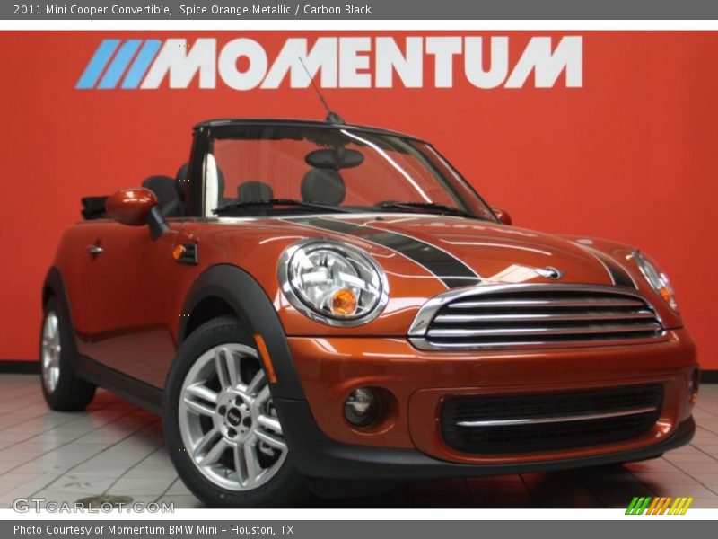Spice Orange Metallic / Carbon Black 2011 Mini Cooper Convertible