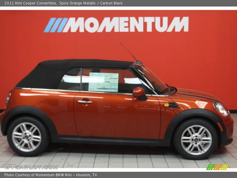Spice Orange Metallic / Carbon Black 2011 Mini Cooper Convertible