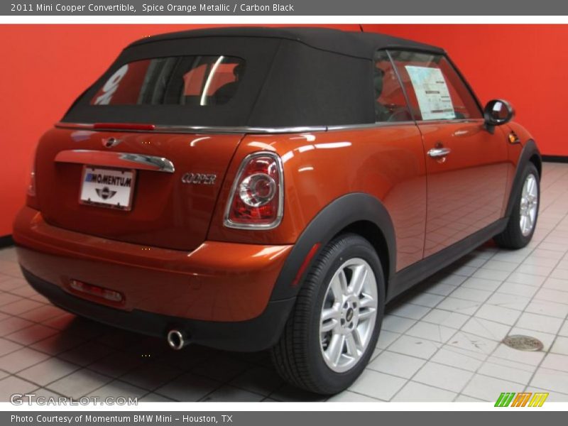 Spice Orange Metallic / Carbon Black 2011 Mini Cooper Convertible