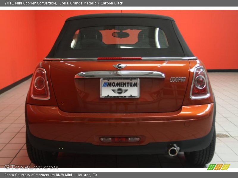 Spice Orange Metallic / Carbon Black 2011 Mini Cooper Convertible