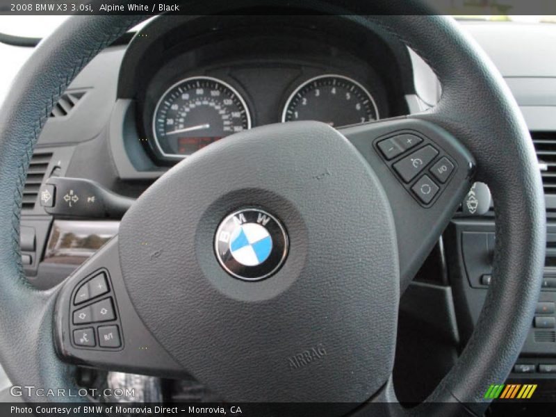 Alpine White / Black 2008 BMW X3 3.0si