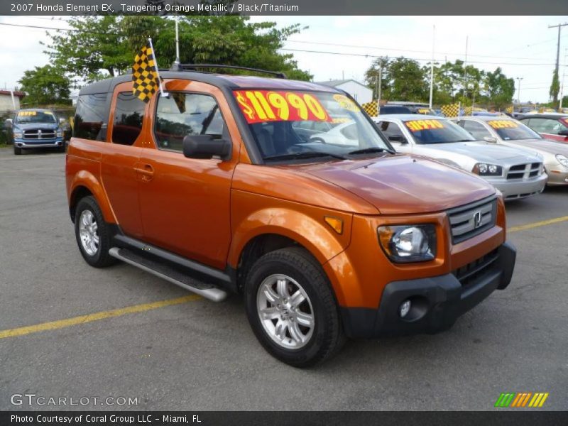 Tangerine Orange Metallic / Black/Titanium 2007 Honda Element EX