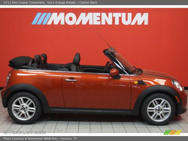 Spice Orange Metallic / Carbon Black 2011 Mini Cooper Convertible