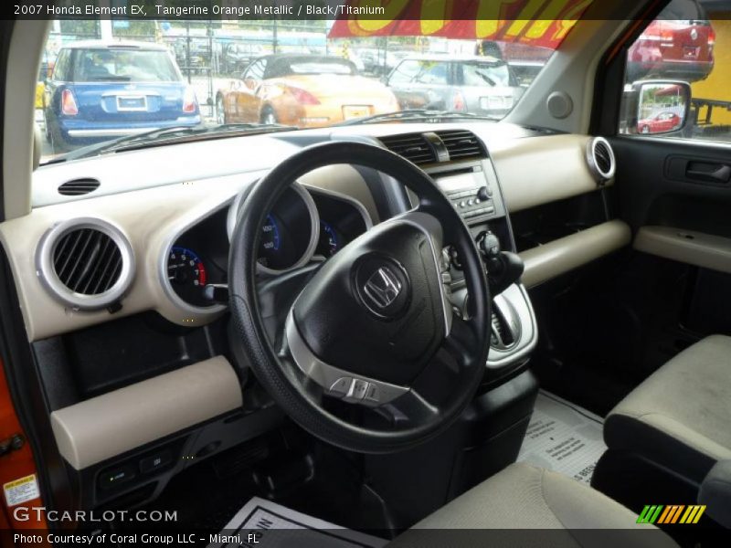 Tangerine Orange Metallic / Black/Titanium 2007 Honda Element EX