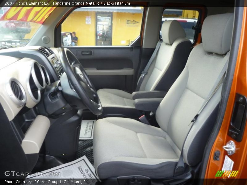 Tangerine Orange Metallic / Black/Titanium 2007 Honda Element EX