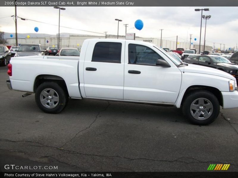 Bright White / Medium Slate Gray 2006 Dodge Dakota SLT Quad Cab 4x4
