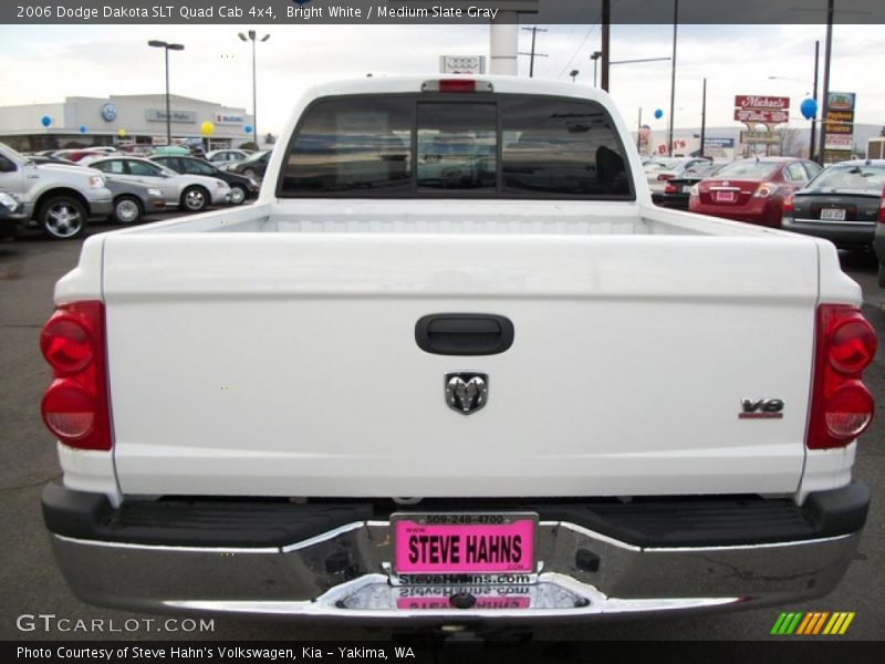 Bright White / Medium Slate Gray 2006 Dodge Dakota SLT Quad Cab 4x4